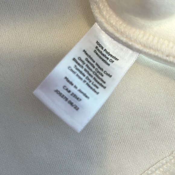 T by Talbots High Low Cozy Sherpa Full Zip Colorblock Back White - Picture 10 of 10